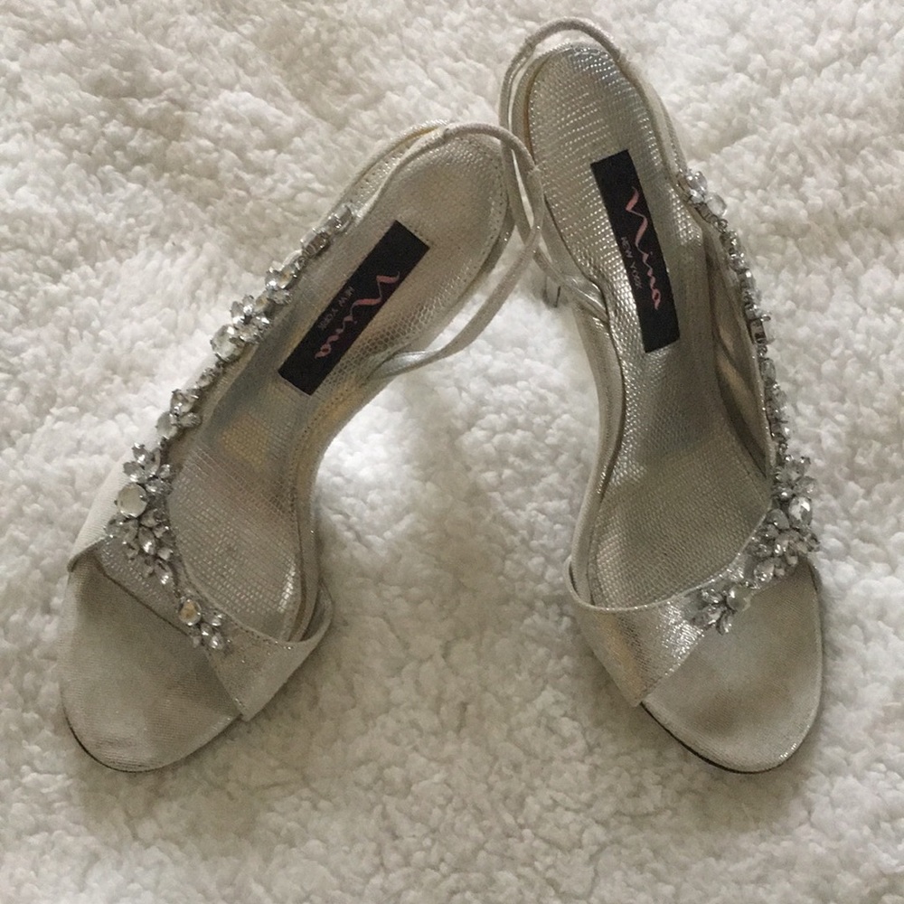 Nina Rhinestone Heels - Picture 1 of 7
